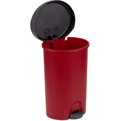 Gifi Nettoyage Et Entretien|Poubelle à pédale rouge et gris 27 L