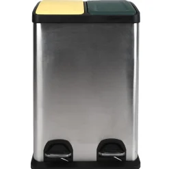 Gifi Nettoyage Et Entretien|Poubelle à pédales tri sélectif 2 x 20 L