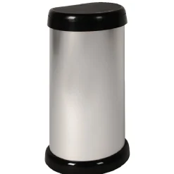 Gifi Nettoyage Et Entretien|Poubelle à rabat 42 L grise et noir