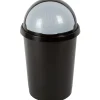 Gifi Nettoyage Et Entretien|Poubelle à rabat 25 L noire grise