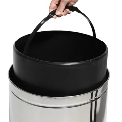 Gifi Nettoyage Et Entretien|Poubelle automatique inox 28 L grise