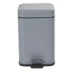 Gifi Nettoyage Et Entretien|Poubelle carrée 3L à pédale métal gris