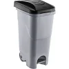 Gifi Nettoyage Et Entretien|Poubelle de rue 85L grise - 41x38,5xH85cm