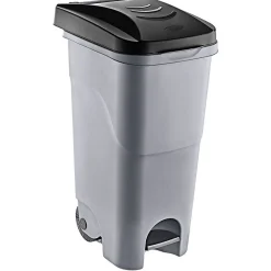 Gifi Nettoyage Et Entretien|Poubelle de rue 85L grise - 41x38,5xH85cm