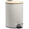Gifi Nettoyage Et Entretien|Poubelle de salle de bain 3L gris naturel
