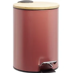 Gifi Nettoyage Et Entretien|Poubelle de salle de bain 3L marron naturel