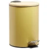 Gifi Nettoyage Et Entretien|Poubelle de salle de bain 3L jaune naturel