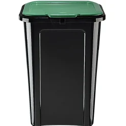 Gifi Nettoyage Et Entretien|Poubelle de tri couvercle vert 45L