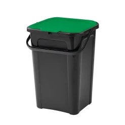 Gifi Nettoyage Et Entretien|Poubelle de tri couvercle vert 45L