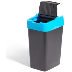 Gifi Nettoyage Et Entretien|Poubelle de tri pour papier 18L plastique bleu et noir