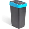 Gifi Nettoyage Et Entretien|Poubelle de tri pour papier 60L plastique bleu et noir