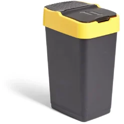 Gifi Nettoyage Et Entretien|Poubelle de tri pour plastique 35L plastique jaune et noir
