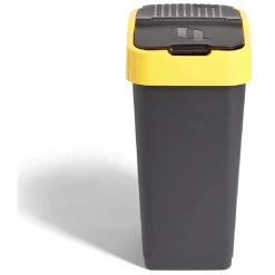 Gifi Nettoyage Et Entretien|Poubelle de tri pour plastique 35L plastique jaune et noir