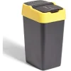 Gifi Nettoyage Et Entretien|Poubelle de tri pour plastique 18L plastique jaune et noir