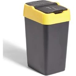 Gifi Nettoyage Et Entretien|Poubelle de tri pour plastique 18L plastique jaune et noir