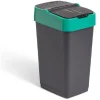 Gifi Nettoyage Et Entretien|Poubelle de tri pour verre 35L plastique vert et noir