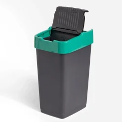 Gifi Nettoyage Et Entretien|Poubelle de tri pour verre 35L plastique vert et noir