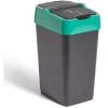 Gifi Nettoyage Et Entretien|Poubelle de tri pour verre 18L plastique vert et noir