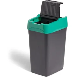 Gifi Nettoyage Et Entretien|Poubelle de tri pour verre 18L plastique vert et noir