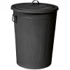Gifi Nettoyage Et Entretien|Poubelle en métal noir mat 50 L