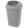 Gifi Nettoyage Et Entretien|Poubelle grise et noire à rabat 9 L