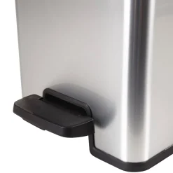 Gifi Nettoyage Et Entretien|Poubelle grise slim à pédale 25 L