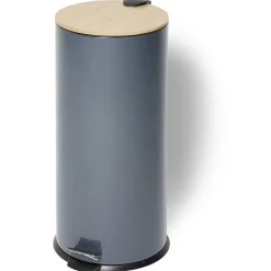 Gifi Nettoyage Et Entretien|Poubelle 30L à pédale et frein de chute métal gris