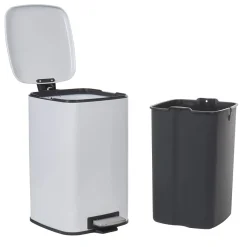 Gifi Nettoyage Et Entretien|Poubelle pédale blanche 20 L