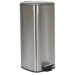 Gifi Nettoyage Et Entretien|Poubelle pédale gris métallisé 30 L
