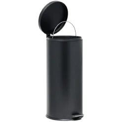 Gifi Nettoyage Et Entretien|Poubelle ronde à pédale métal Noir 30l