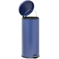 Gifi Nettoyage Et Entretien|Poubelle ronde à pédale métal Bleu 30l