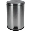 Gifi Nettoyage Et Entretien|Poubelle ronde pédale gris métallisé 20 L