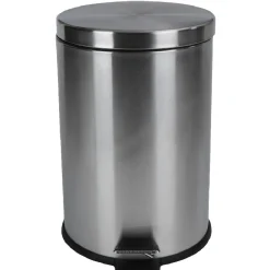 Gifi Nettoyage Et Entretien|Poubelle ronde pédale gris métallisé 20 L