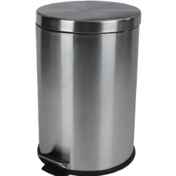 Gifi Nettoyage Et Entretien|Poubelle ronde pédale gris métallisé 20 L