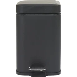 Gifi Nettoyage Et Entretien|Poubelle salle de bain carré noir 3 L