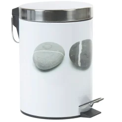 Gifi Nettoyage Et Entretien|Poubelle salle de bain design galet 3 L