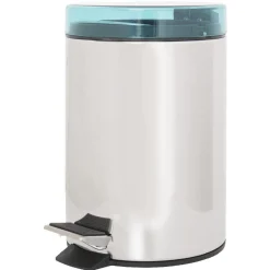 Gifi Nettoyage Et Entretien|Poubelle salle de bain grise et bleue 3 L