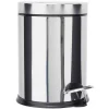 Gifi Nettoyage Et Entretien|Poubelle salle de bain inox gris chromé 3L - Ø17xH24cm