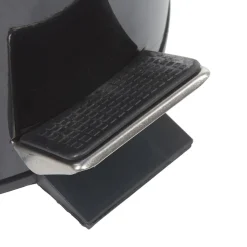 Gifi Nettoyage Et Entretien|Poubelle salle de bain noire avec couvercle bambou