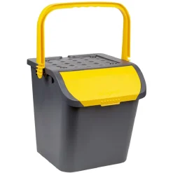 Gifi Nettoyage Et Entretien|Poubelle tri des déchets noir et jaune 28 L