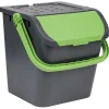 Gifi Nettoyage Et Entretien|Poubelle tri des déchets noir et vert 28 L