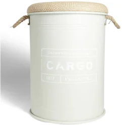 Gifi Rangement|Pouf coffre de rangement grand modèle Ø40xH54,5cm vert