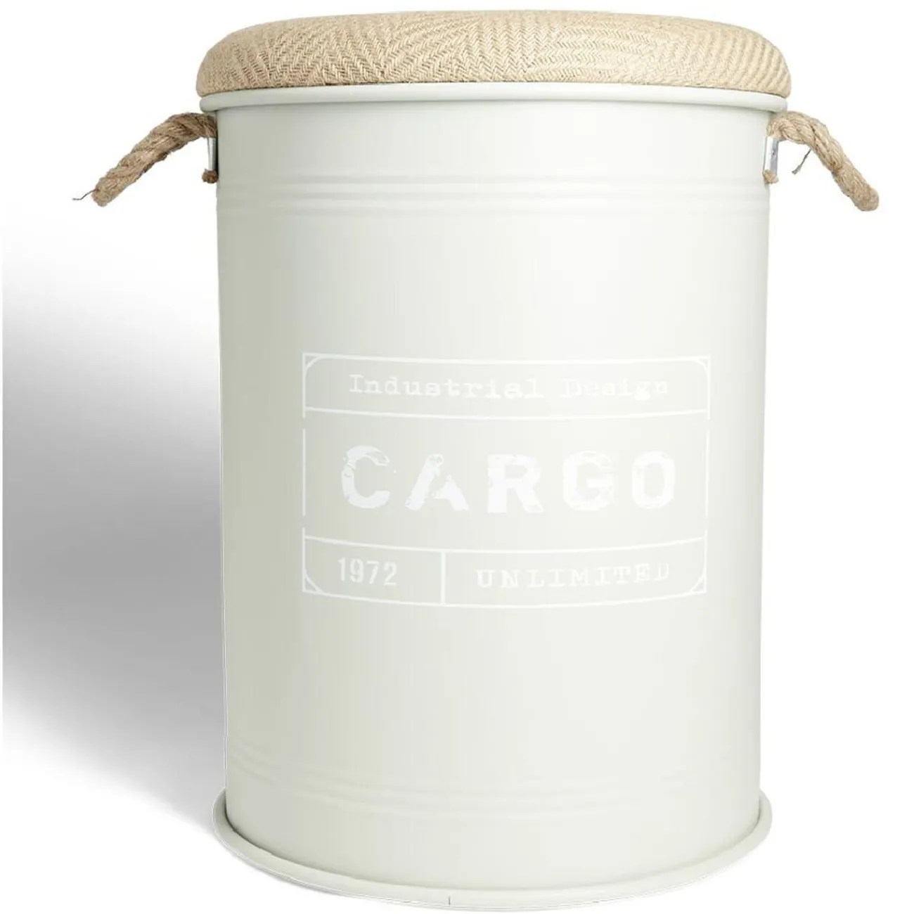 Gifi Rangement|Pouf coffre de rangement grand modèle Ø40xH54,5cm vert