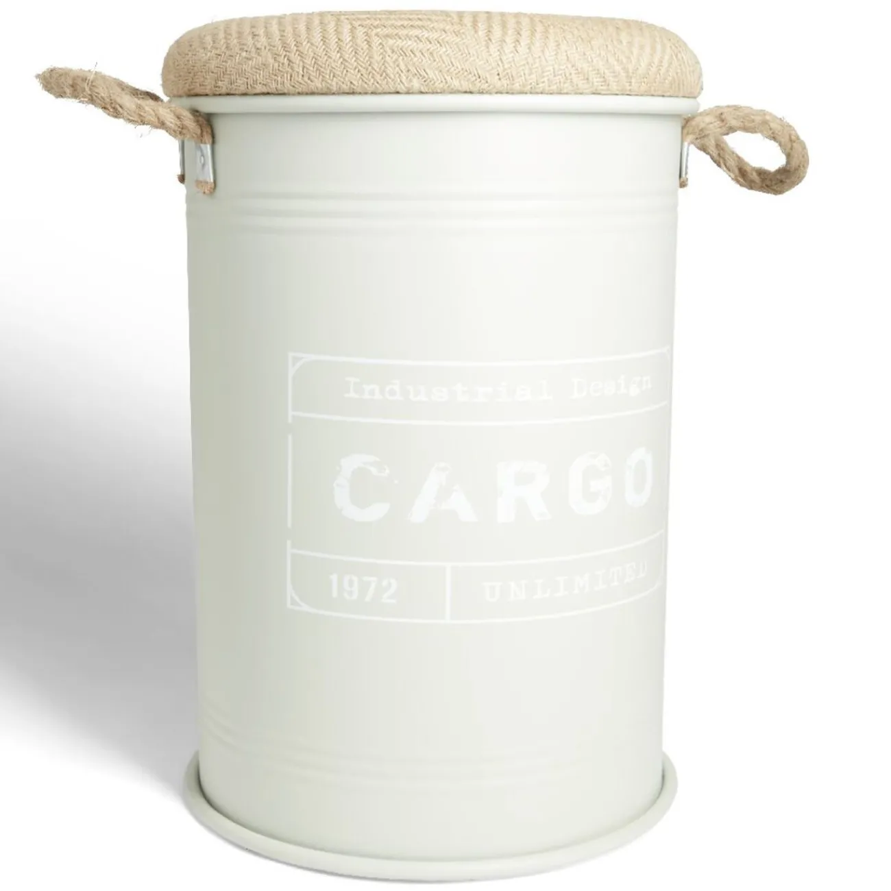 Gifi Rangement|Pouf coffre de rangement moyen modèle Ø34xH49,5cm vert