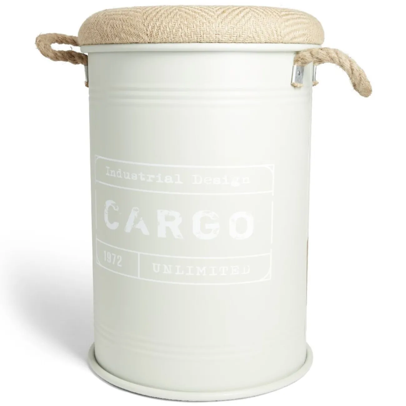 Gifi Rangement|Pouf coffre de rangement moyen modèle Ø34xH49,5cm vert