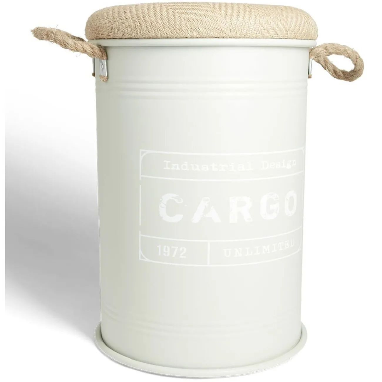 Gifi Rangement|Pouf coffre de rangement moyen modèle Ø34xH49,5cm vert