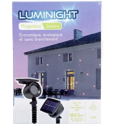 Gifi Eclairage Extérieur^Projecteur led solaire laser fixe motif pois rouge