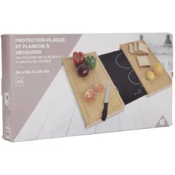 Gifi Protection plaque et planche à découper bois x2