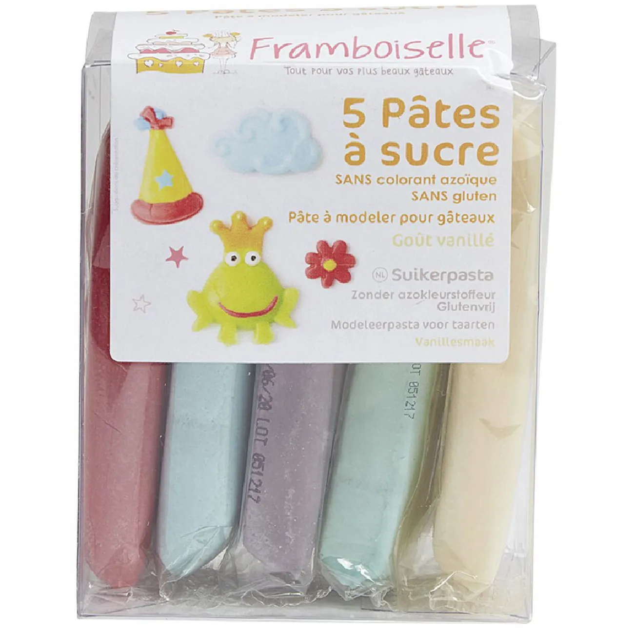 Gifi Pâte à sucre Framboiselle x6