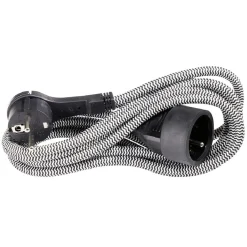 Gifi Accessoires Électriques^Rallonge textile 3m noir et blanc
